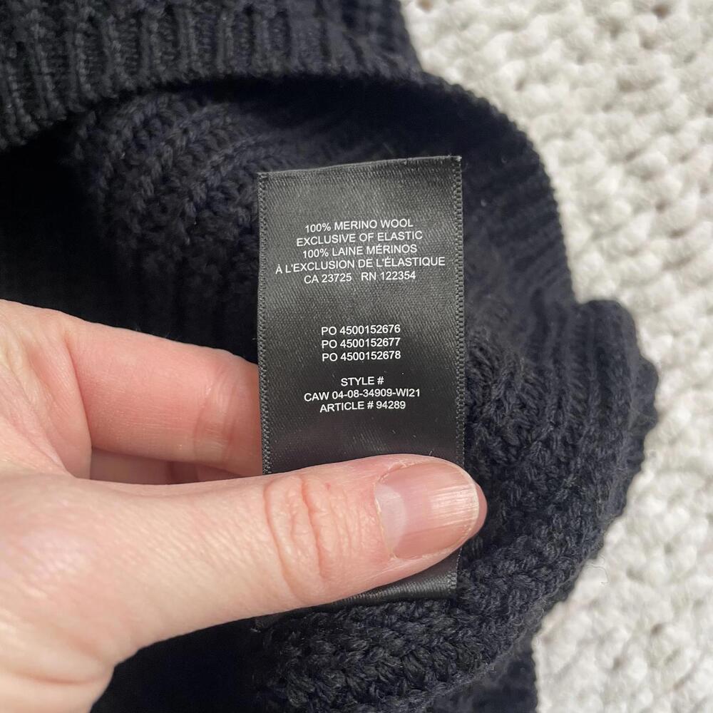 Aritzia Wilfred Women's Black Merino Wool Montpellier Dress - Size Small - Picture 4 of 5